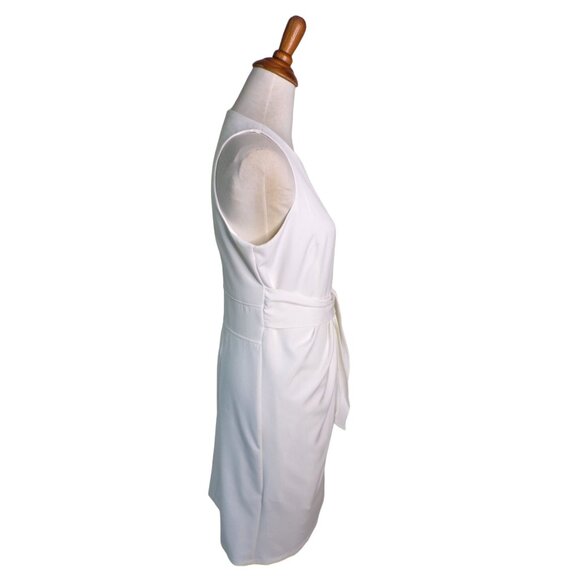🆕JULIA JORDAN Asymmetrical Sheath Dress Sleeveless Ivory 6 - Picture 8 of 13